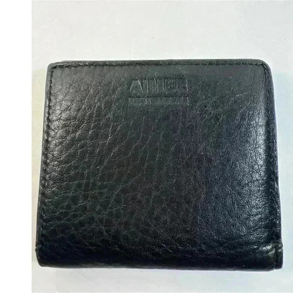 Aimee Kestenberg Black Leather Bifold Wallet